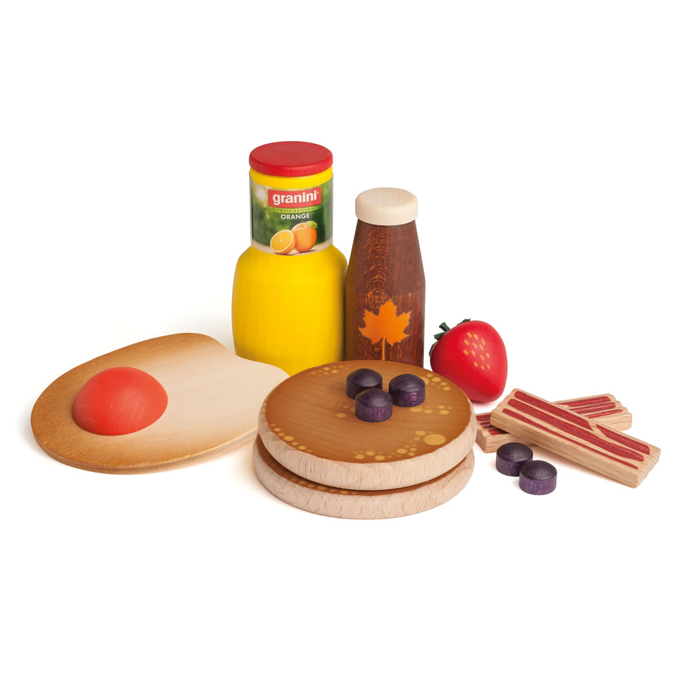 ERZI木のおもちゃ パンケーキセット | ドイツ木製おままごと かいこく 